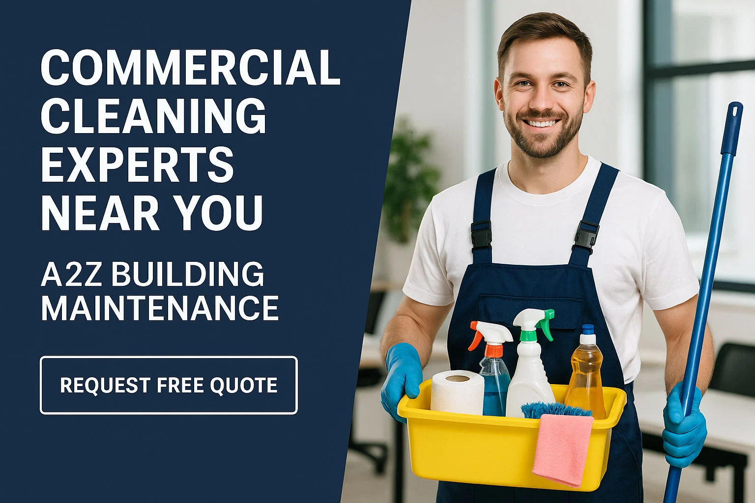 Discover why A2Z Building Maintenance is the trusted choice for commercial cleaning near you. Professional, certified, and ready to keep your business spotless.
