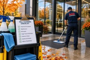 Prepare your Ontario facility for fall with a practical cleaning checklist covering floors, entrances, washrooms, windows, and winter readiness.